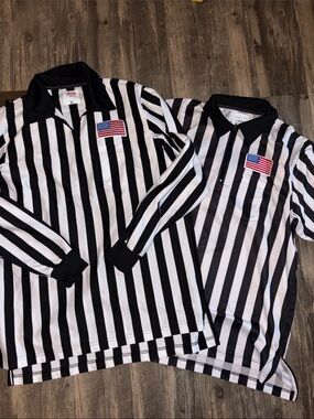 SMITTY Official Black & White Striped Referee set - XL tops - 36/30 pant